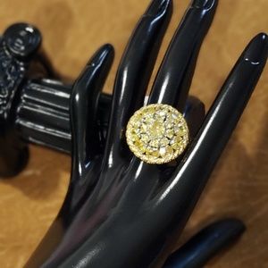 Simulated Yellow Diamond Ring